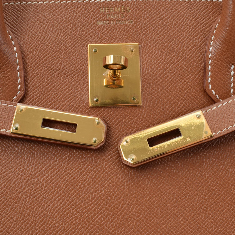 HERMES エルメス バーキン 40 ゴールド ゴールド金具 □B刻印(1998年頃) ユニセックス クシュベル ハンドバッグ Aランク 中古 銀蔵