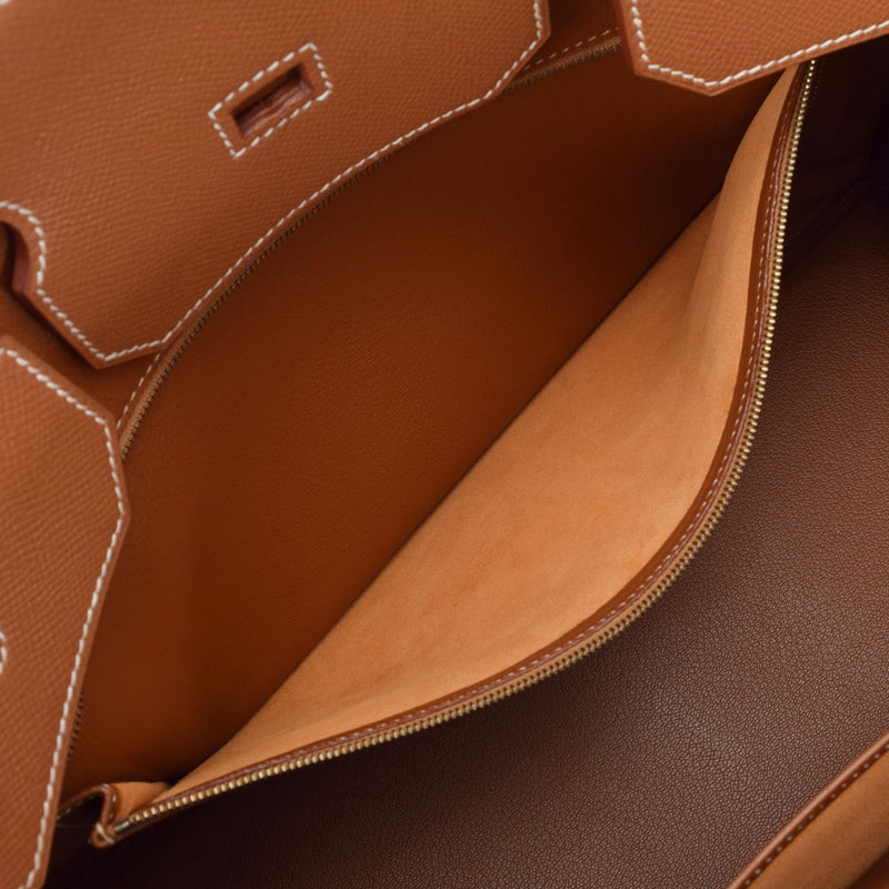 HERMES エルメス バーキン 40 ゴールド ゴールド金具 □B刻印(1998年頃) ユニセックス クシュベル ハンドバッグ Aランク 中古 銀蔵