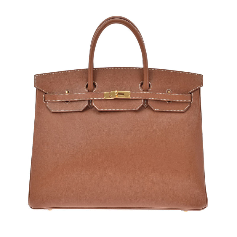 HERMES エルメス バーキン 40 ゴールド ゴールド金具 □B刻印(1998年頃) ユニセックス クシュベル ハンドバッグ Aランク 中古 銀蔵