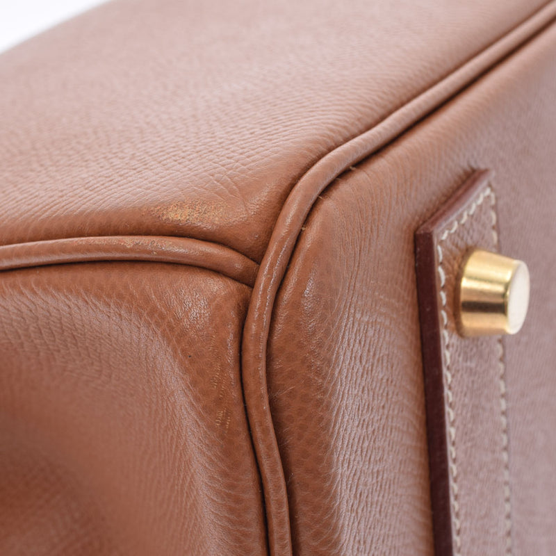 HERMES エルメス バーキン 40 ゴールド ゴールド金具 □B刻印(1998年頃) ユニセックス クシュベル ハンドバッグ Aランク 中古 銀蔵