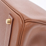 HERMES エルメス バーキン 40 ゴールド ゴールド金具 □B刻印(1998年頃) ユニセックス クシュベル ハンドバッグ Aランク 中古 銀蔵