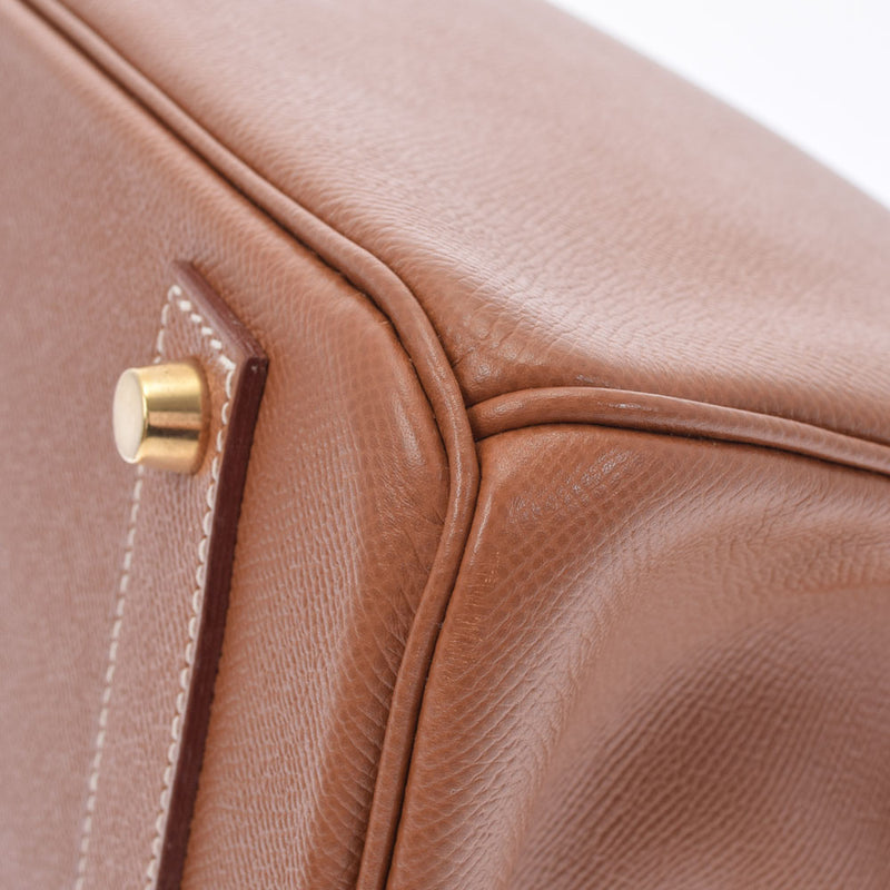 HERMES エルメス バーキン 40 ゴールド ゴールド金具 □B刻印(1998年頃) ユニセックス クシュベル ハンドバッグ Aランク 中古 銀蔵
