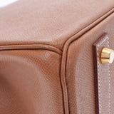 HERMES エルメス バーキン 40 ゴールド ゴールド金具 □B刻印(1998年頃) ユニセックス クシュベル ハンドバッグ Aランク 中古 銀蔵