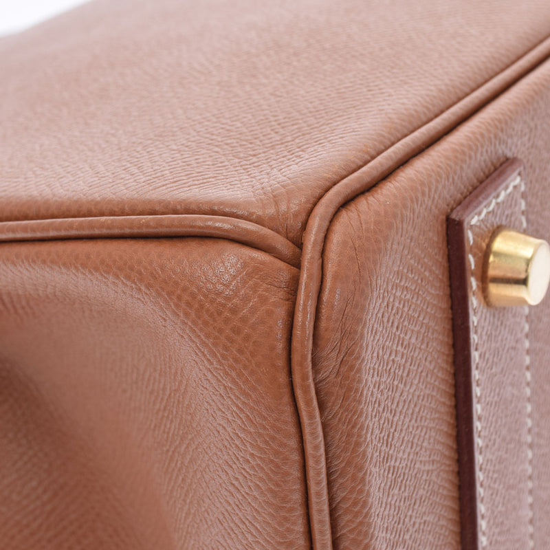 HERMES エルメス バーキン 40 ゴールド ゴールド金具 □B刻印(1998年頃) ユニセックス クシュベル ハンドバッグ Aランク 中古 銀蔵