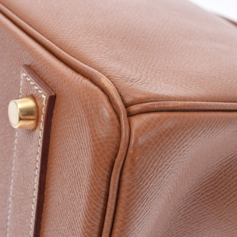 HERMES エルメス バーキン 40 ゴールド ゴールド金具 □B刻印(1998年頃) ユニセックス クシュベル ハンドバッグ Aランク 中古 銀蔵