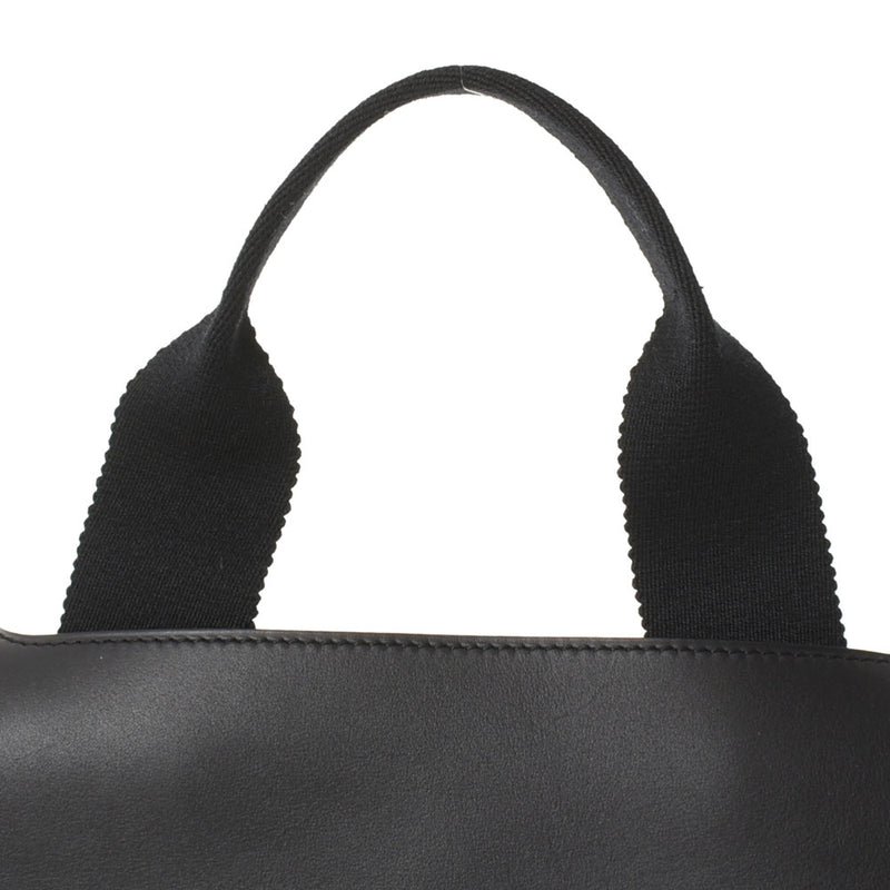 HERMES エルメス バルパライソ MM 黒 ユニセックス トワルアッシュ ハンドバッグ Aランク 中古 銀蔵