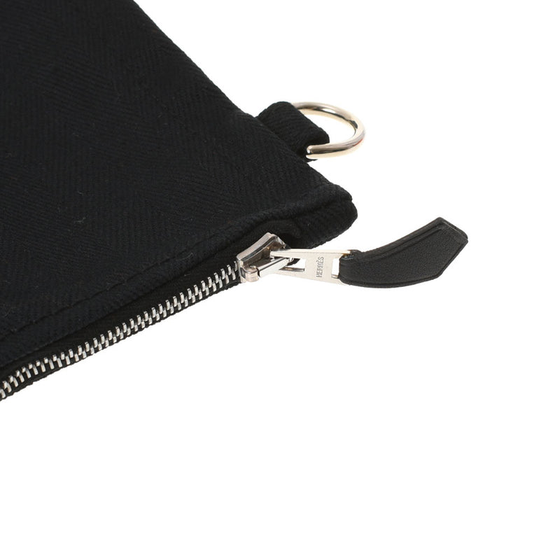 HERMES エルメス バルパライソ MM 黒 ユニセックス トワルアッシュ ハンドバッグ Aランク 中古 銀蔵