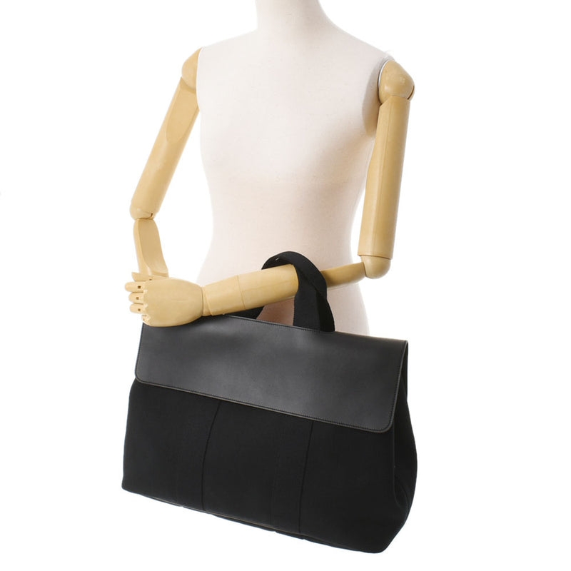 HERMES エルメス バルパライソ MM 黒 ユニセックス トワルアッシュ ハンドバッグ Aランク 中古 銀蔵