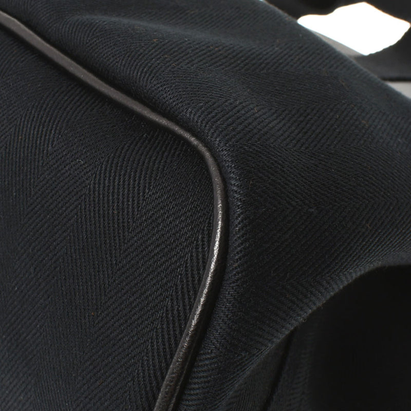 HERMES エルメス バルパライソ MM 黒 ユニセックス トワルアッシュ ハンドバッグ Aランク 中古 銀蔵