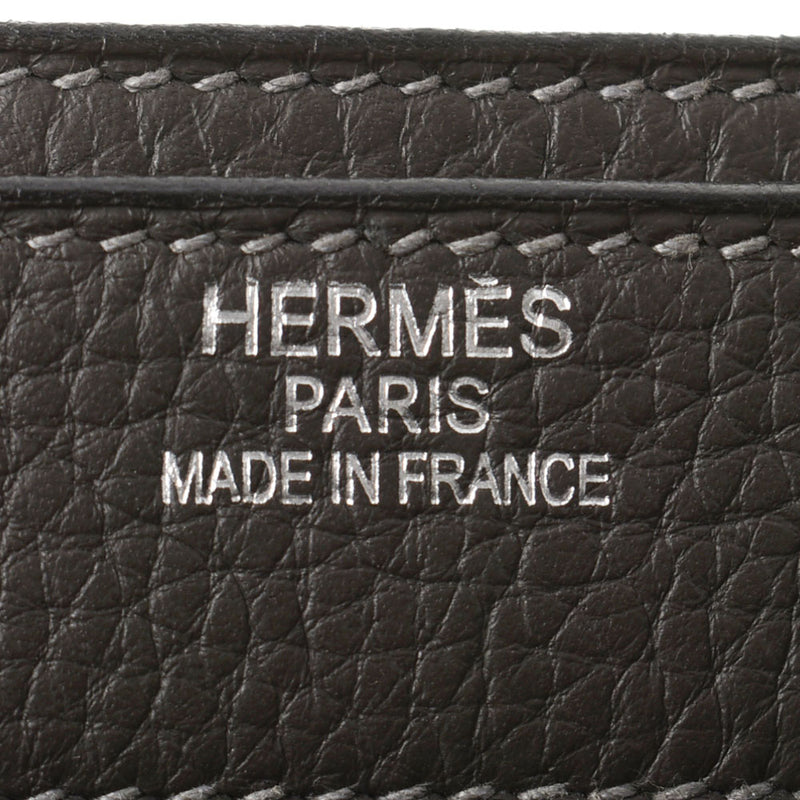 HERMES Hermes Sack Adepesh 38 Briefcase Graphite Silver Bracket □ J engraved (around 2006) Men's Toryon Lemance Business Bag AB Rank Used Ginzo