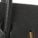 HERMES Hermes Birkin 35 Black Gold Bracket ○ Z engraved (around 1996) Unisex Fjord Handbag B Rank used Ginzo