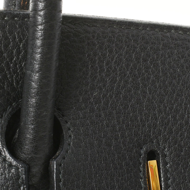 HERMES Hermes Birkin 35 Black Gold Bracket ○ Z engraved (around 1996) Unisex Fjord Handbag B Rank used Ginzo