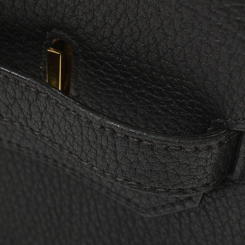 HERMES Hermes Birkin 35 Black Gold Bracket ○ Z engraved (around 1996) Unisex Fjord Handbag B Rank used Ginzo