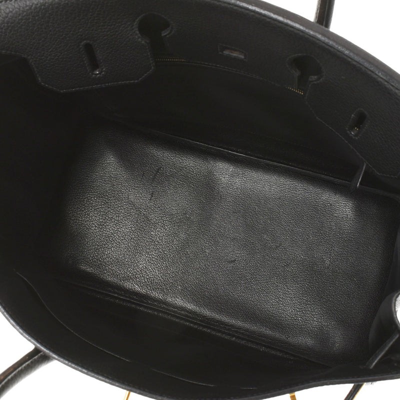 HERMES Hermes Birkin 35 Black Gold Bracket ○ Z engraved (around 1996) Unisex Fjord Handbag B Rank used Ginzo