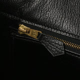 HERMES Hermes Birkin 35 Black Gold Bracket ○ Z engraved (around 1996) Unisex Fjord Handbag B Rank used Ginzo
