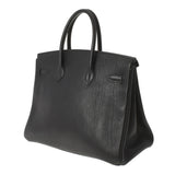 HERMES Hermes Birkin 35 Black Gold Bracket ○ Z engraved (around 1996) Unisex Fjord Handbag B Rank used Ginzo