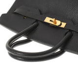 HERMES Hermes Birkin 35 Black Gold Bracket ○ Z engraved (around 1996) Unisex Fjord Handbag B Rank used Ginzo