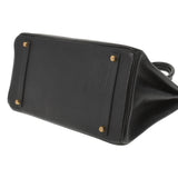 HERMES Hermes Birkin 35 Black Gold Bracket ○ Z engraved (around 1996) Unisex Fjord Handbag B Rank used Ginzo