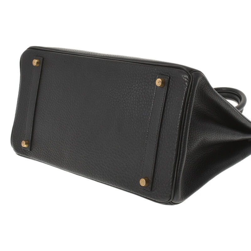 HERMES Hermes Birkin 35 Black Gold Bracket ○ Z engraved (around 1996) Unisex Fjord Handbag B Rank used Ginzo