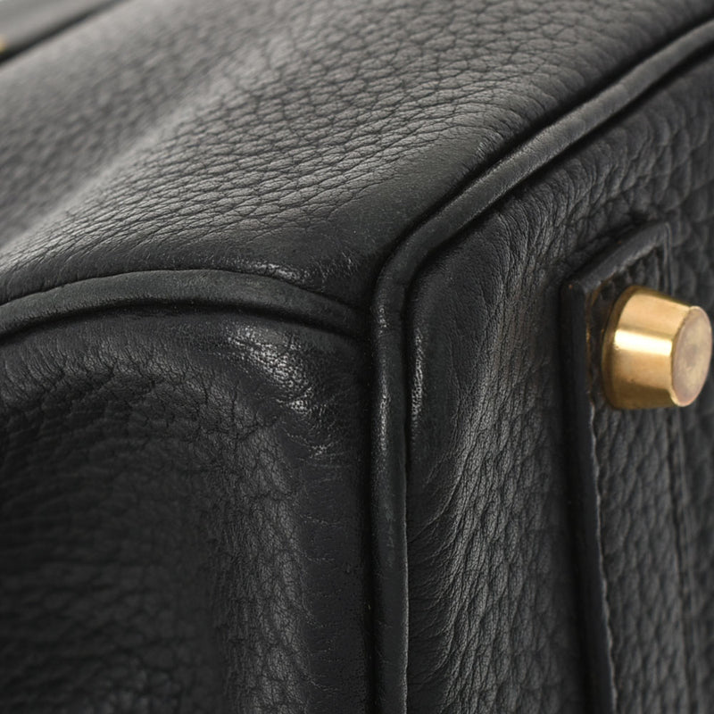 HERMES Hermes Birkin 35 Black Gold Bracket ○ Z engraved (around 1996) Unisex Fjord Handbag B Rank used Ginzo