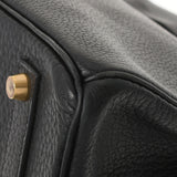 HERMES Hermes Birkin 35 Black Gold Bracket ○ Z engraved (around 1996) Unisex Fjord Handbag B Rank used Ginzo