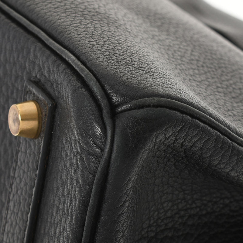 HERMES Hermes Birkin 35 Black Gold Bracket ○ Z engraved (around 1996) Unisex Fjord Handbag B Rank used Ginzo