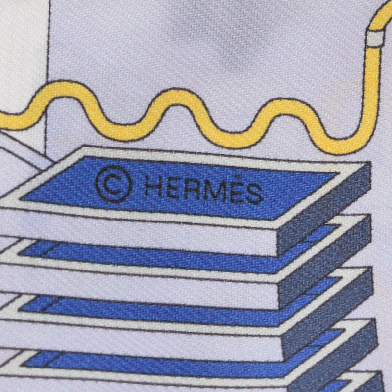 HERMES エルメス ツイリー  薄紫系 レディース シルク100％ スカーフ Aランク 中古 銀蔵