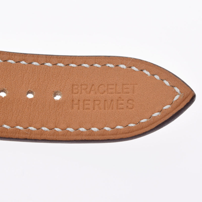 HERMES エルメス ラムシス ドゥブルトゥール 11PD HH1.510e □O刻印(2011年頃) レディース SS/レザー 腕時計 クオーツ ホワイトシェル文字盤 Aランク 中古 銀蔵