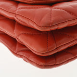 CHANEL シャネル マトラッセ シングルフラップ チェーンショルダー 赤系 シルバー金具 レディース ラムスキン ショルダーバッグ ABランク 中古 銀蔵