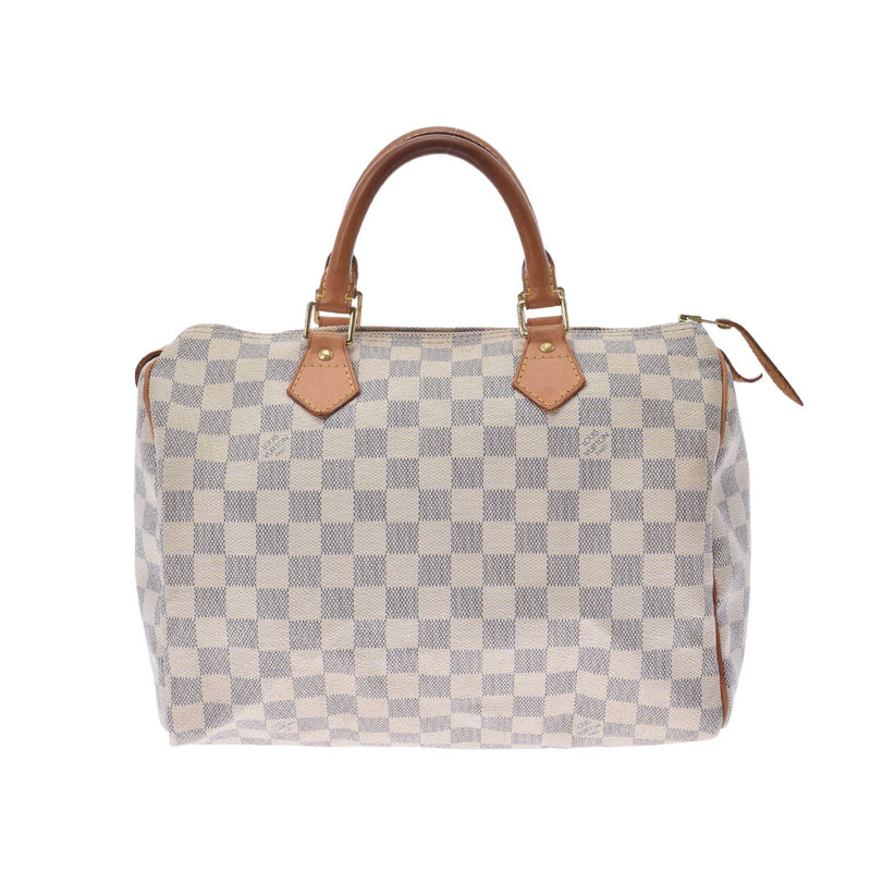 LOUIS VUITTON ルイヴィトン ダミエ アズール スピーディ30 白 N41370 ユニセックス ハンドバッグ Bランク 中古 銀蔵