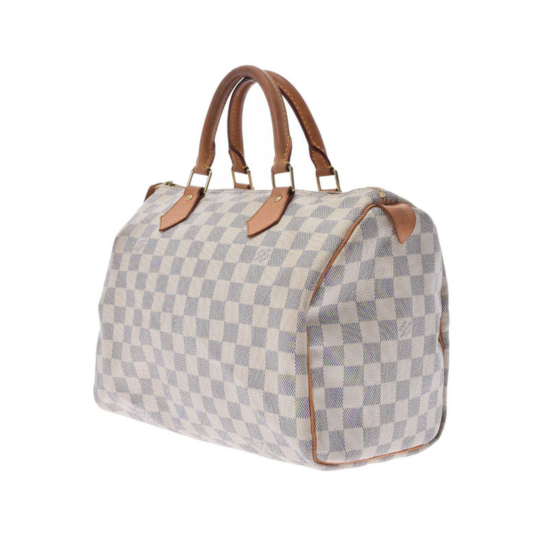 LOUIS VUITTON ルイヴィトン ダミエ アズール スピーディ30 白 N41370 ユニセックス ハンドバッグ Bランク 中古 銀蔵