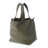 HERMES エルメス ピコタンロック MM  ヴェールオリーブ シルバー金具 A刻印(2017年頃) レディース  トリヨンモーリス ハンドバッグ Aランク 中古 銀蔵