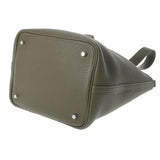 HERMES エルメス ピコタンロック MM  ヴェールオリーブ シルバー金具 A刻印(2017年頃) レディース  トリヨンモーリス ハンドバッグ Aランク 中古 銀蔵