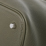 HERMES エルメス ピコタンロック MM  ヴェールオリーブ シルバー金具 A刻印(2017年頃) レディース  トリヨンモーリス ハンドバッグ Aランク 中古 銀蔵