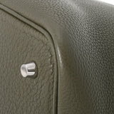 HERMES エルメス ピコタンロック MM  ヴェールオリーブ シルバー金具 A刻印(2017年頃) レディース  トリヨンモーリス ハンドバッグ Aランク 中古 銀蔵