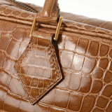 HERMES エルメス プリュム28  ベージュロゼ ゴールド金具 □B刻印(1998年頃) レディース ポロサス ハンドバッグ ABランク 中古 銀蔵