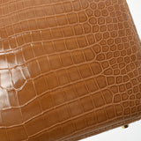 HERMES エルメス プリュム28  ベージュロゼ ゴールド金具 □B刻印(1998年頃) レディース ポロサス ハンドバッグ ABランク 中古 銀蔵