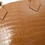 HERMES エルメス プリュム28  ベージュロゼ ゴールド金具 □B刻印(1998年頃) レディース ポロサス ハンドバッグ ABランク 中古 銀蔵