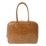 HERMES エルメス プリュム28  ベージュロゼ ゴールド金具 □B刻印(1998年頃) レディース ポロサス ハンドバッグ ABランク 中古 銀蔵