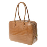 HERMES エルメス プリュム28  ベージュロゼ ゴールド金具 □B刻印(1998年頃) レディース ポロサス ハンドバッグ ABランク 中古 銀蔵