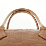 HERMES エルメス プリュム28  ベージュロゼ ゴールド金具 □B刻印(1998年頃) レディース ポロサス ハンドバッグ ABランク 中古 銀蔵