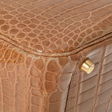 HERMES エルメス プリュム28  ベージュロゼ ゴールド金具 □B刻印(1998年頃) レディース ポロサス ハンドバッグ ABランク 中古 銀蔵