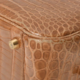 HERMES エルメス プリュム28  ベージュロゼ ゴールド金具 □B刻印(1998年頃) レディース ポロサス ハンドバッグ ABランク 中古 銀蔵