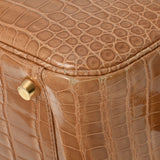 HERMES エルメス プリュム28  ベージュロゼ ゴールド金具 □B刻印(1998年頃) レディース ポロサス ハンドバッグ ABランク 中古 銀蔵