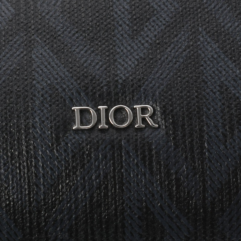 CHRISTIAN DIOR クリスチャンディオール ディオールランゴ メッセンジャーバッグ ブラック シルバー金具 1ADPO032CDP メンズ レザー CD Diamond キャンバス ショルダーバッグ ABランク 中古 銀蔵