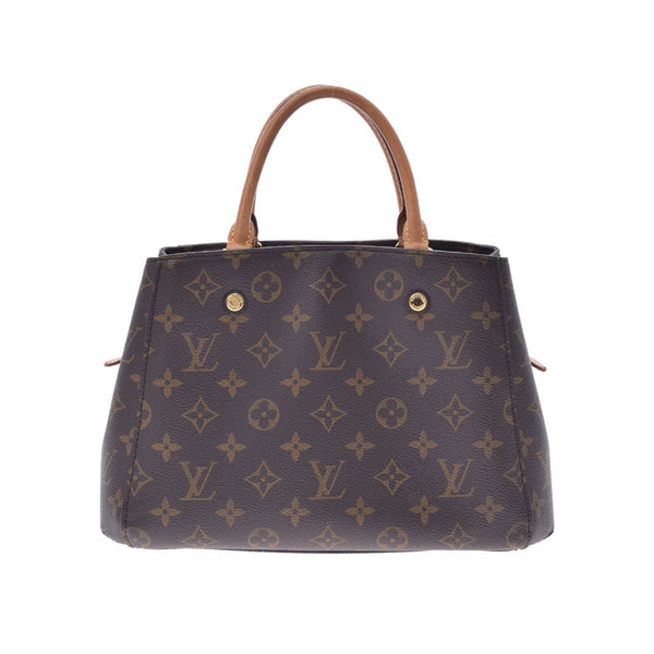 LOUIS VUITTON ルイヴィトン モノグラム モンテーニュBB ブラウン M41055 レディース モノグラムキャンバス 2WAYバッグ Bランク 中古 銀蔵