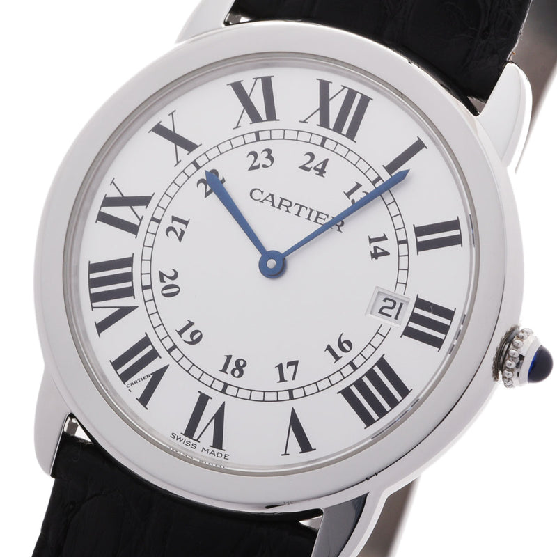 CARTIER カルティエ ロンドソロ W6700155 レディース SS/革 腕時計 クオーツ シルバー文字盤 Aランク 中古 銀蔵