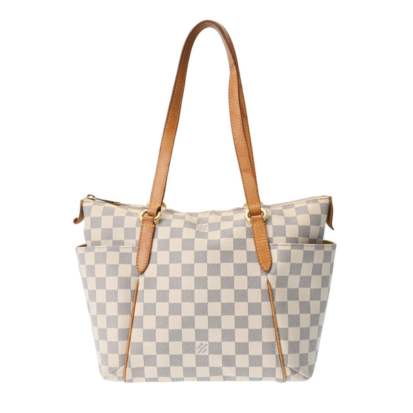 LOUIS VUITTON ルイヴィトン ダミエアズール トータリー PM ホワイト N51261 レディース ダミエアズールキャンバス トートバッグ Bランク 中古 銀蔵