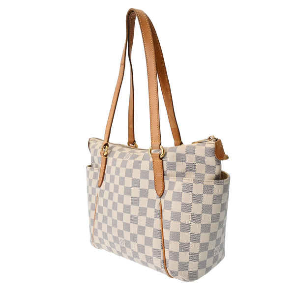 LOUIS VUITTON ルイヴィトン ダミエアズール トータリー PM ホワイト N51261 レディース ダミエアズールキャンバス トートバッグ Bランク 中古 銀蔵