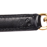 Hermes Hermes Black Gold Bracket ○ P Engraved (around 1986) Unisex Box Card Shoulder Strap AB Rank Used Silgrin